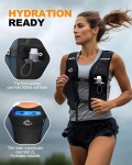 TEUMI Running Vest, Running Vest Women with Waterproof Phone Pocket and 7 Storage Compartments, Reflective Breathable Hydration Vest, Veste de Course Hydratation for Running Cycling and Hiking